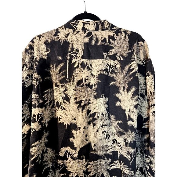 VTG La Cabana Hawaiian Shirt 2XL All Night Long Linen Blend Short Sleeve Mens - Picture 3 of 6